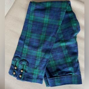 Janie and Jack size 8 girls black watch plaid leggings.